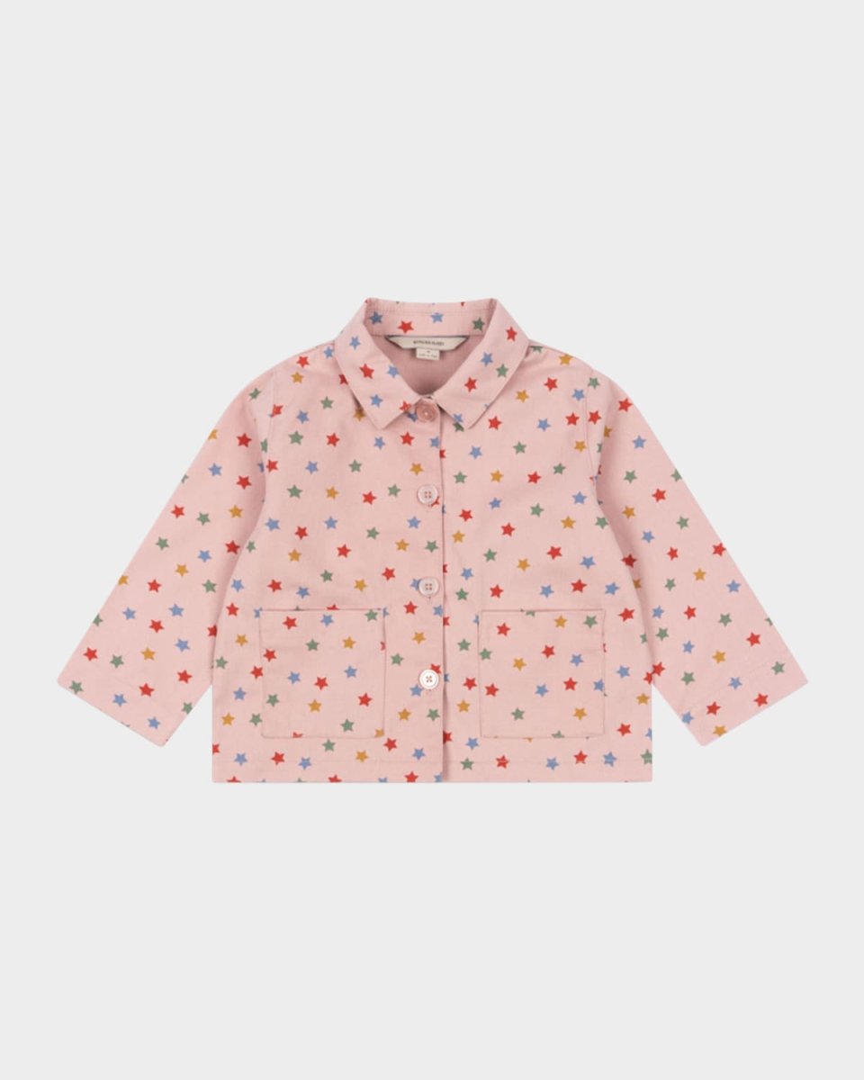 Girl's Fen Multicolor Star-Print Jacket, Size 12M-10